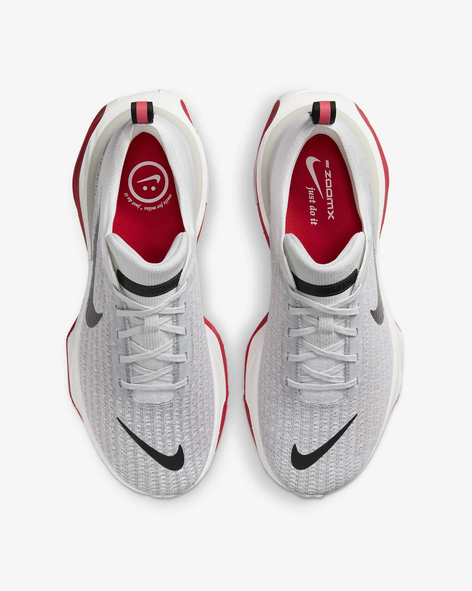NIKE ZOOMX INVINCIBLE RUN 3 MENS WHITE/BLACKFIRE REDCEMENT GREY