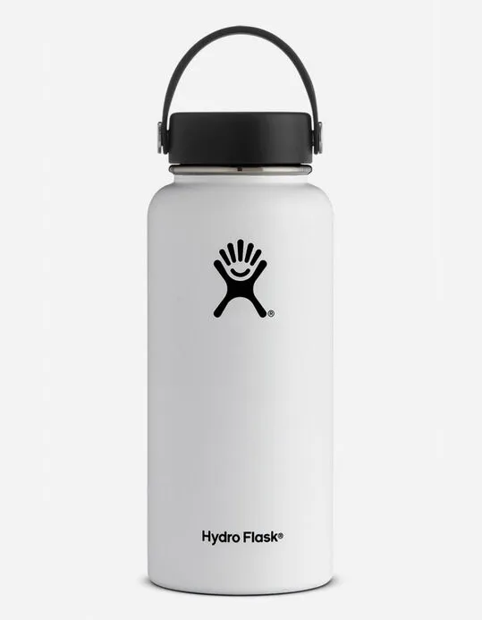 HYDROFLASK 32 OZ WIDE MOUTH FLEX WHITE