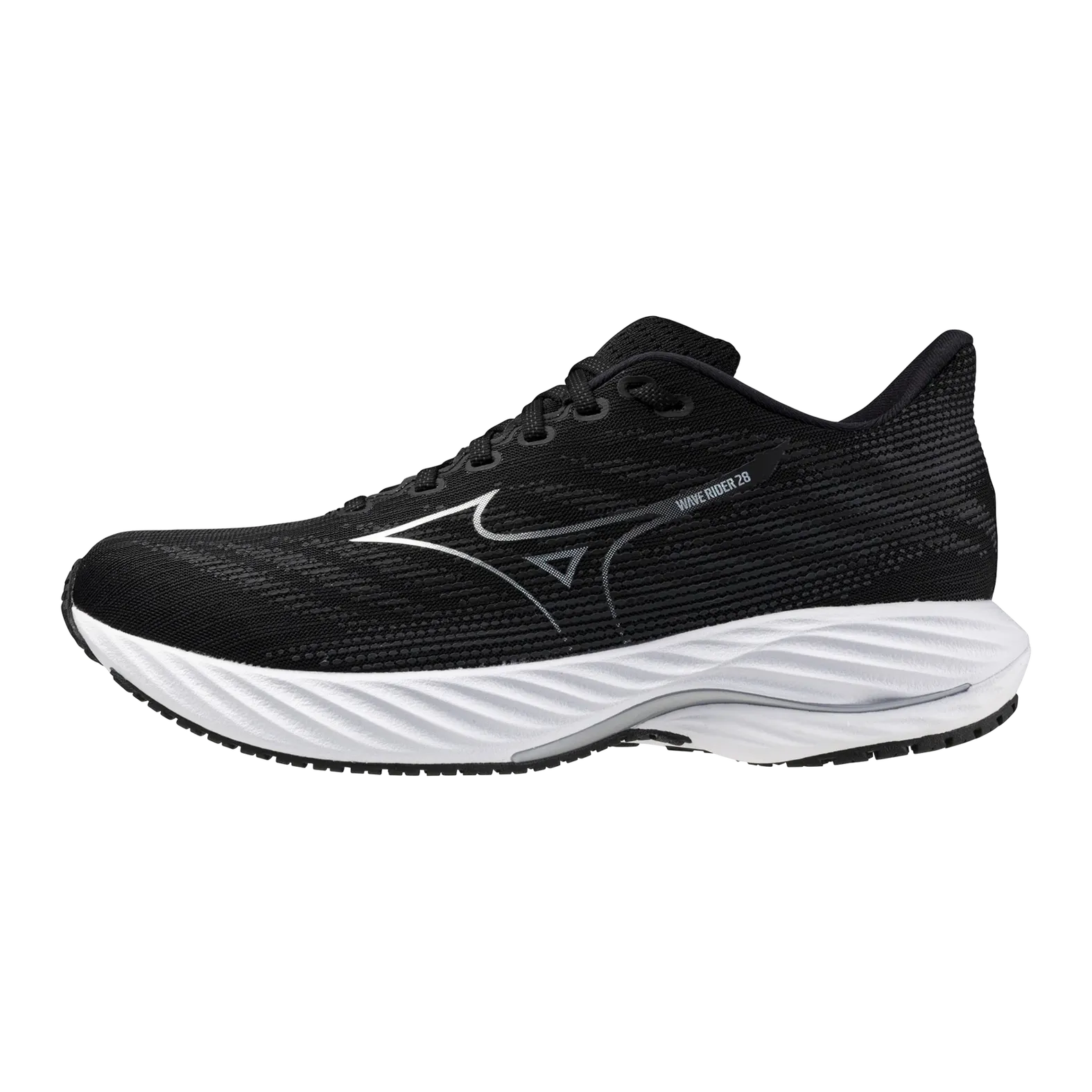 MIZUNO WAVE RIDER 28 MENS BLACK/SILVER
